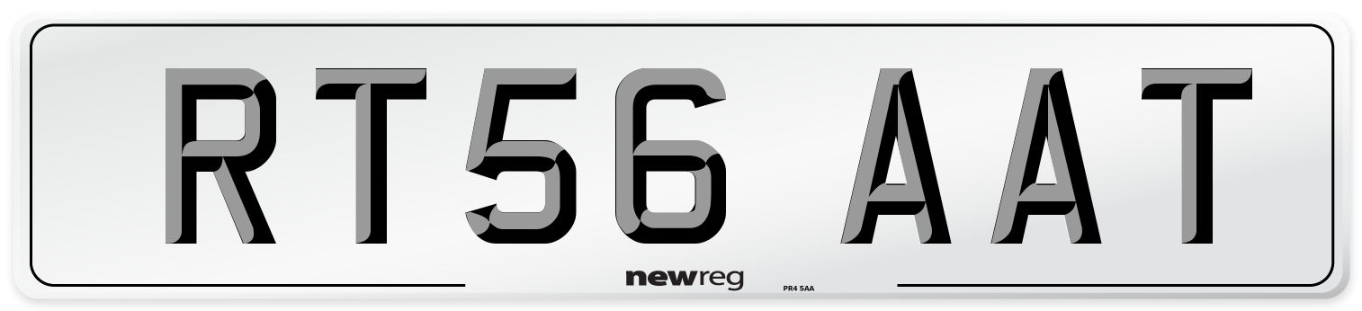 RT56 AAT Number Plate from New Reg